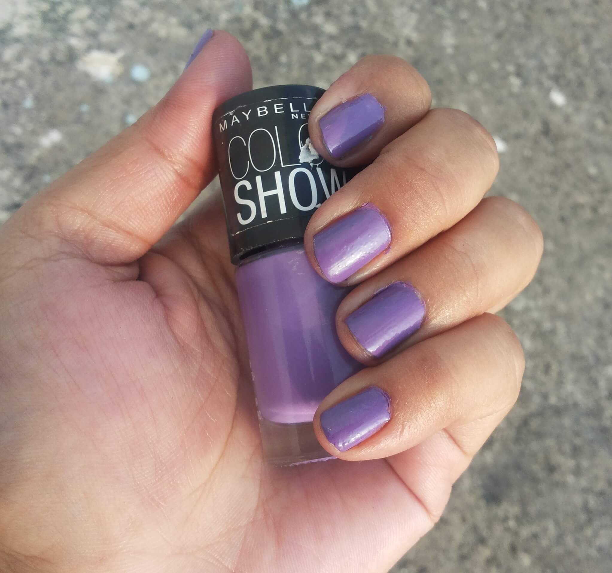 maybelline color show nail polish lavender lies Review 1 maybelline color show nail polish lavender lies Review 1