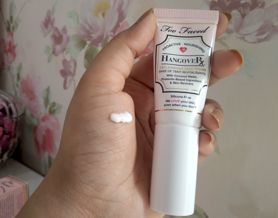 Too Faced Hangover Replenishing Face Primer Swatches and Review